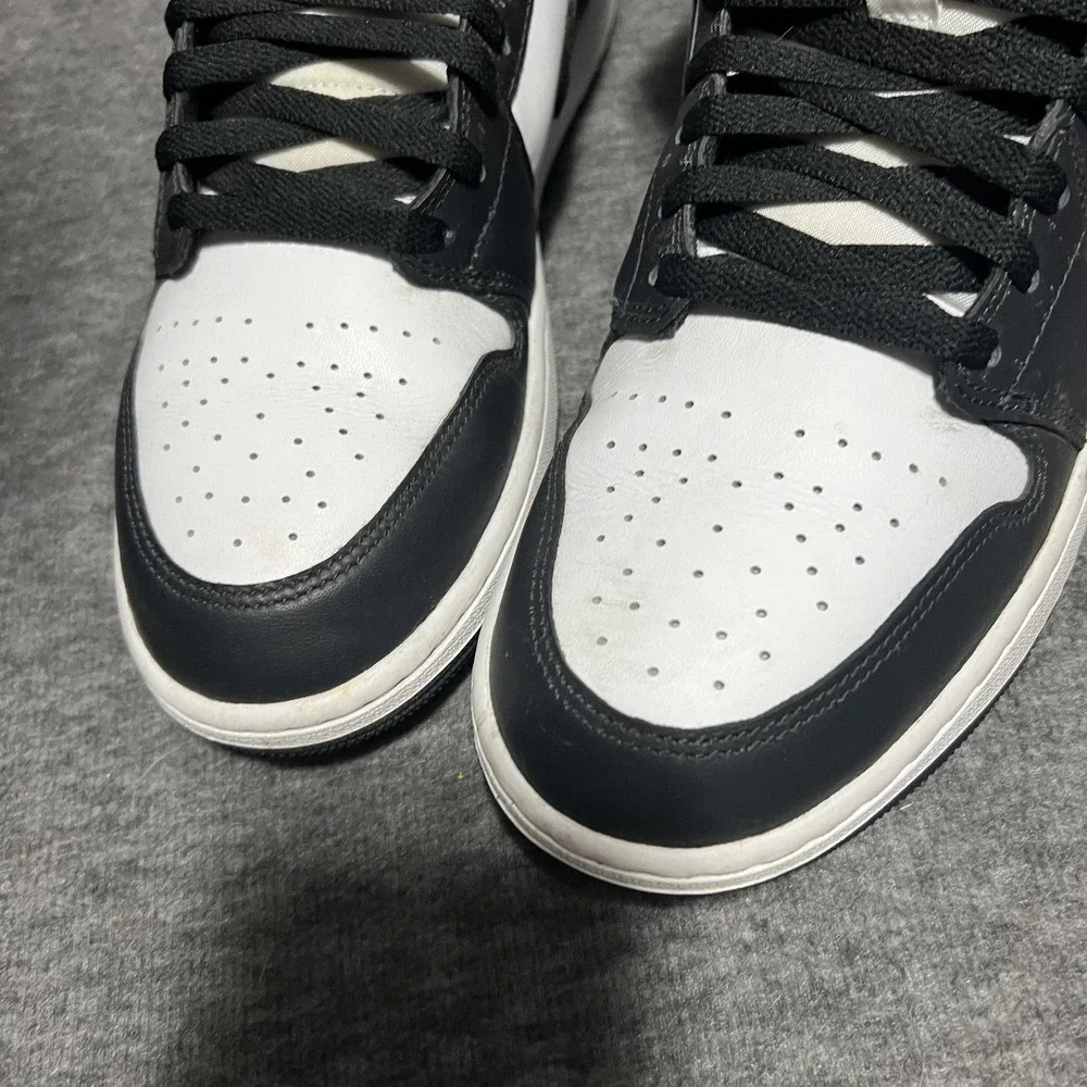 Jordan Air Jordan 1 Mid SE Shoes Mens Size 12 Black White Elephant Toe Sneakers